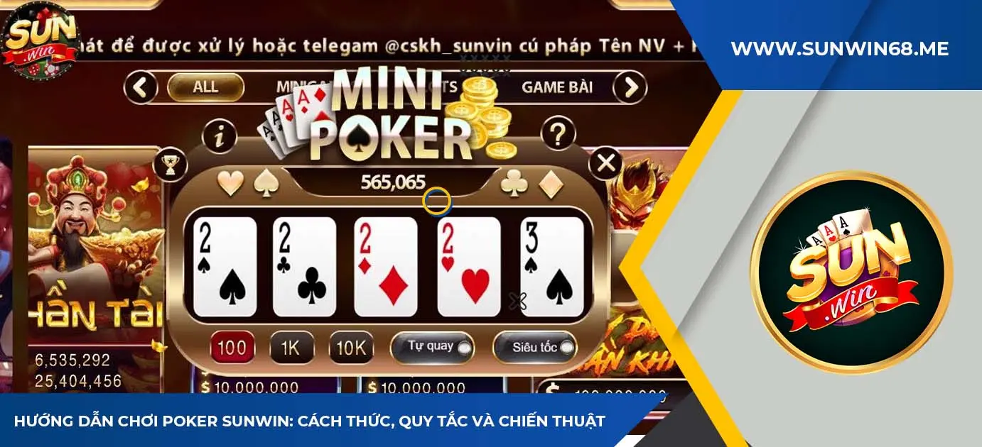 giới thiệu về trò chơi poker sunwin