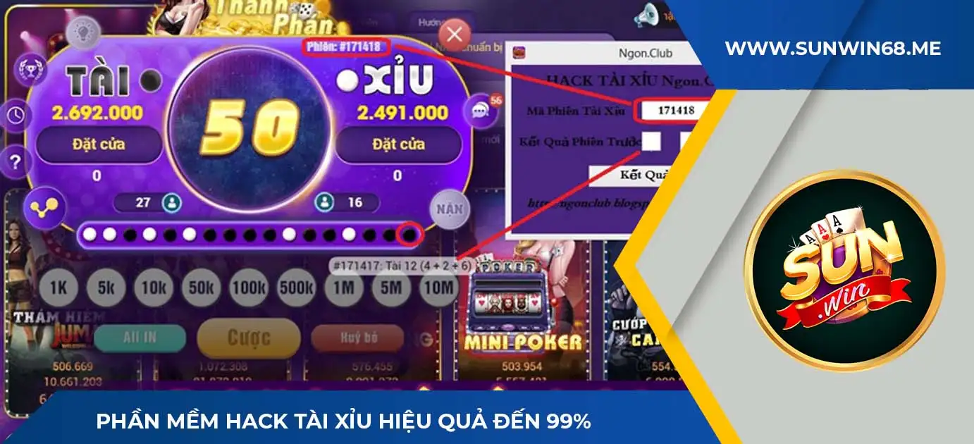 Phần mềm hack Tài Xỉu trên điện thoại tỷ lệ thành công 100%