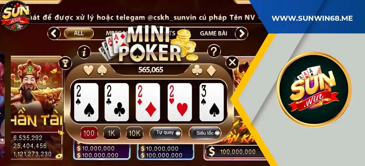 Giới thiệu về tựa game mini poker sunwin