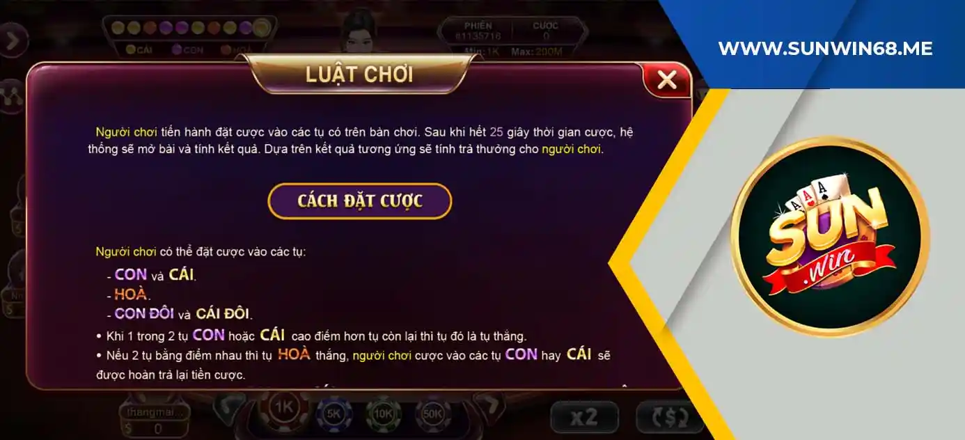 Luật chơi baccarat kim tài sunwin cho người mới